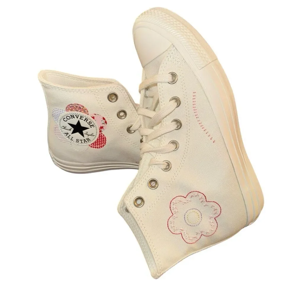 New Women’s Converse Chuck Taylor All Star High Crafted Patchwork A05195C Size 7